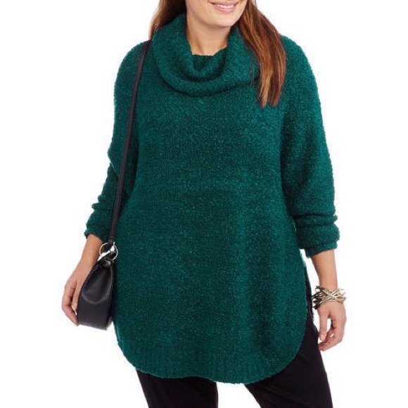 Faded Glory Knit  Boulce Cowl Neck  Septre Gold Sweater - Picture 3 of 11